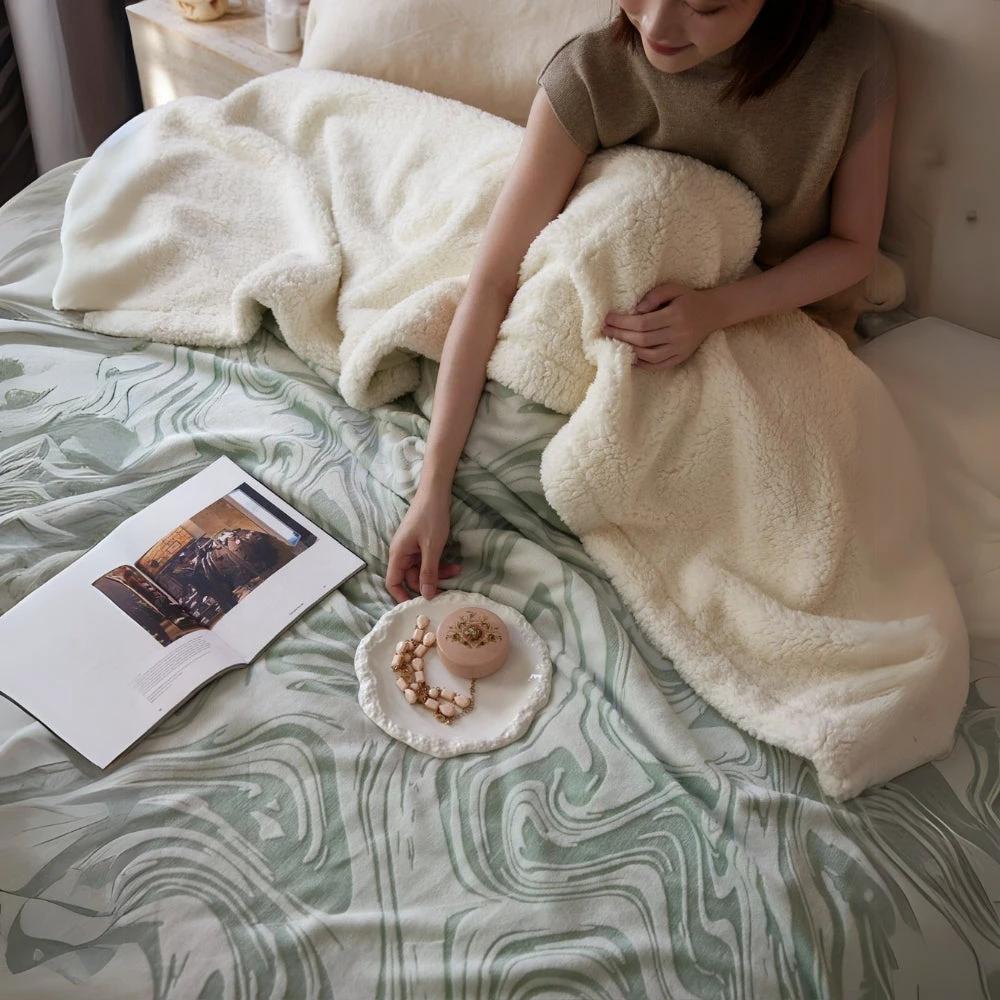 Marble Swirl Snuggle Blanket by Casa & Beyond