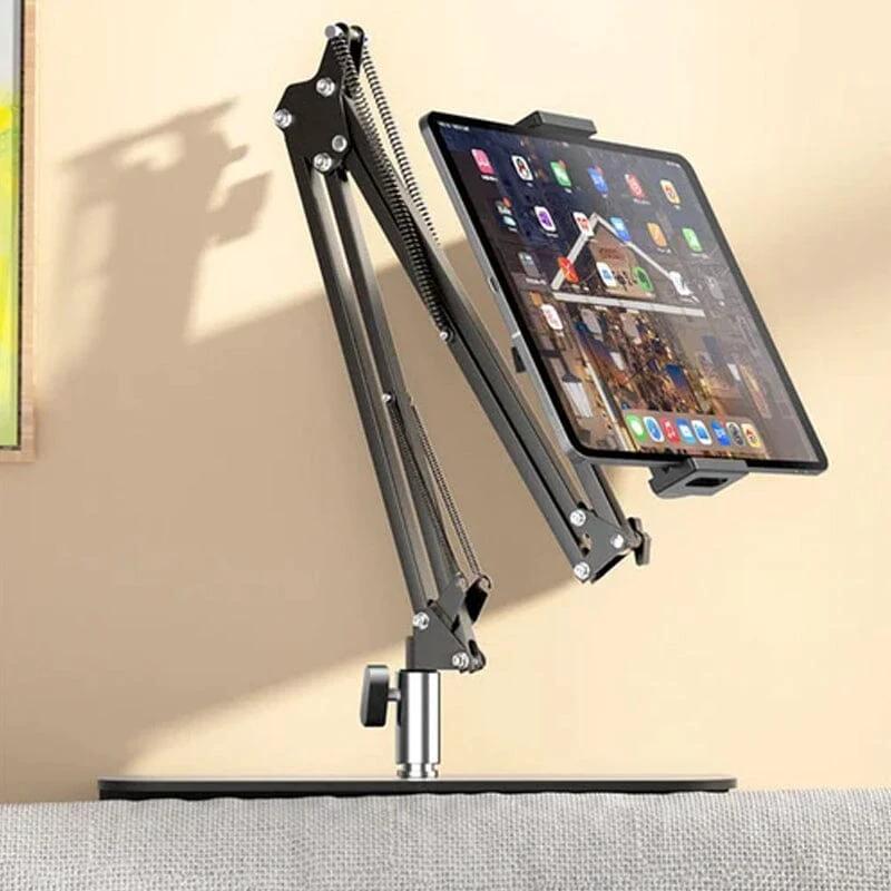 Hidden, extendable table tablet and phone holder by Bowlift
