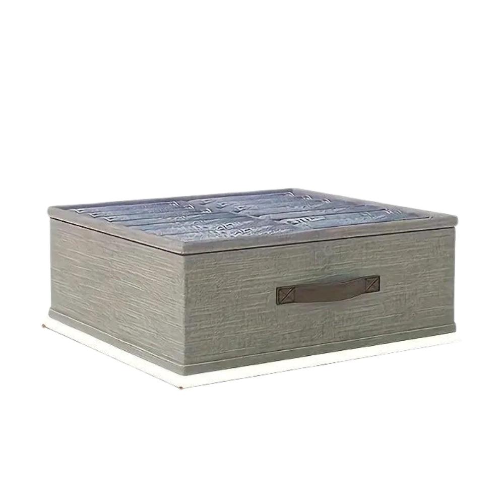 Modern Gray Linen Storage Container by Casa & Beyond