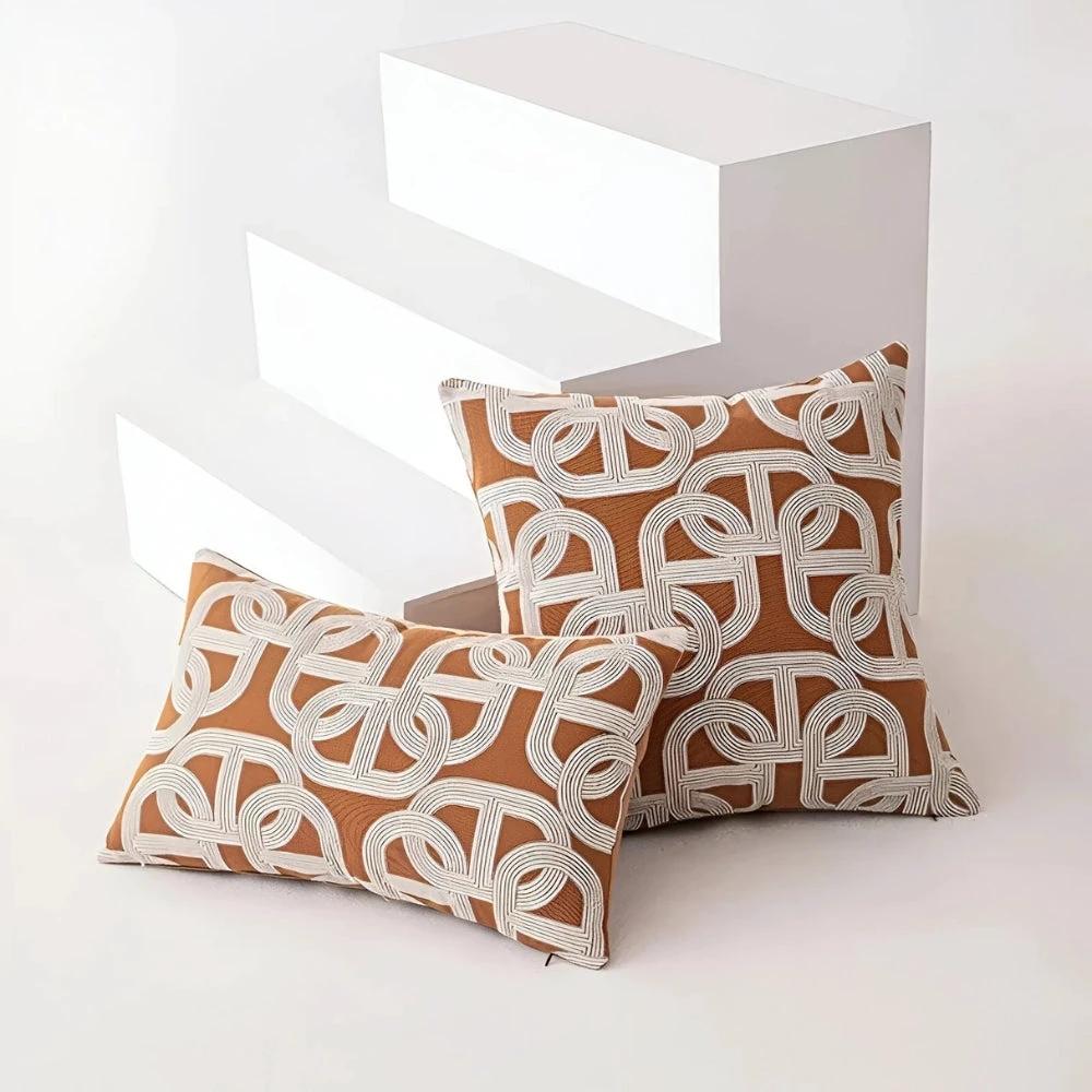 Modern Interlock Pattern Cushion Cover by Casa & Beyond
