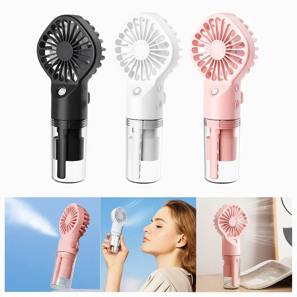 Portable Cooling Mist Spray – Transparent Tank – USB Rechargeable – Beat Heat & Stay Cool Outdoors Bowlift by Bowlift