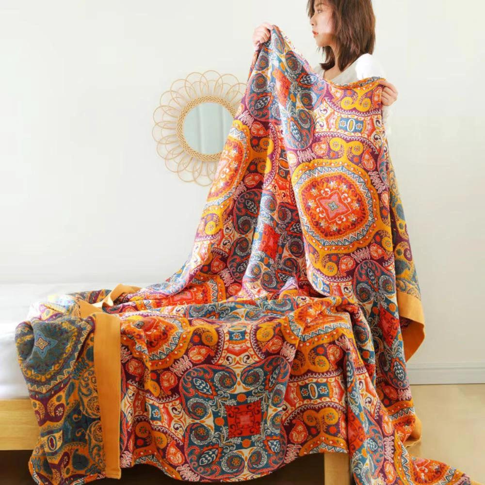 Sunrise Boho Reversible Blanket by Casa & Beyond