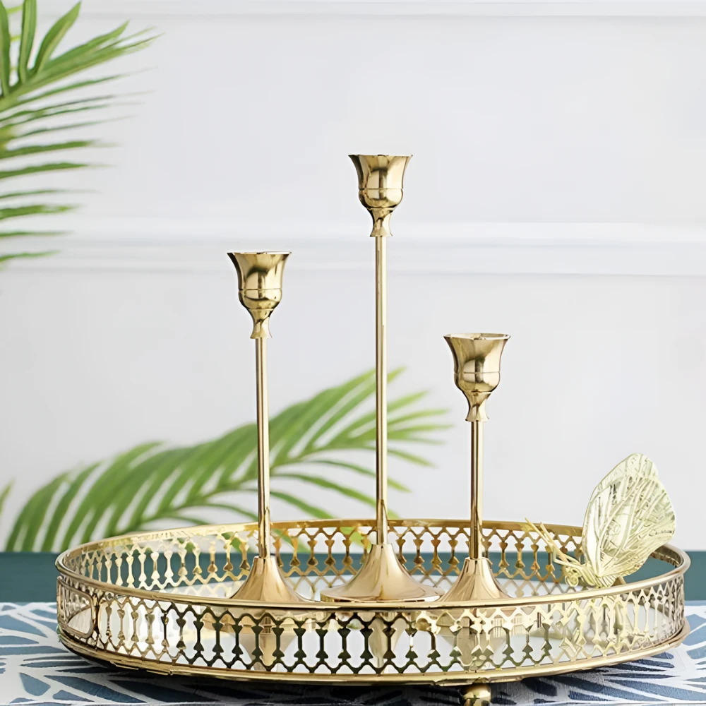 Vintage Style Candle Holder | 3Pcs Set by Casa & Beyond