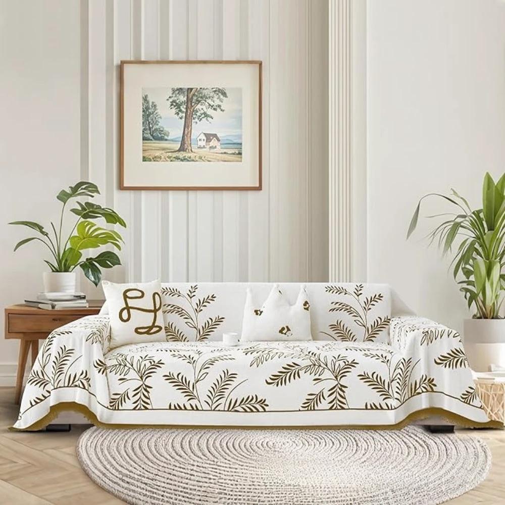 Nature's Embrace Chenille Sofa Cover by Casa & Beyond