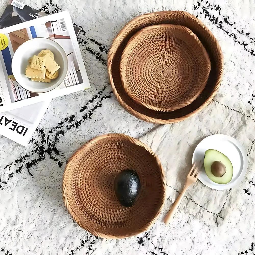 Stylish Handwoven Rattan Basket by Casa & Beyond