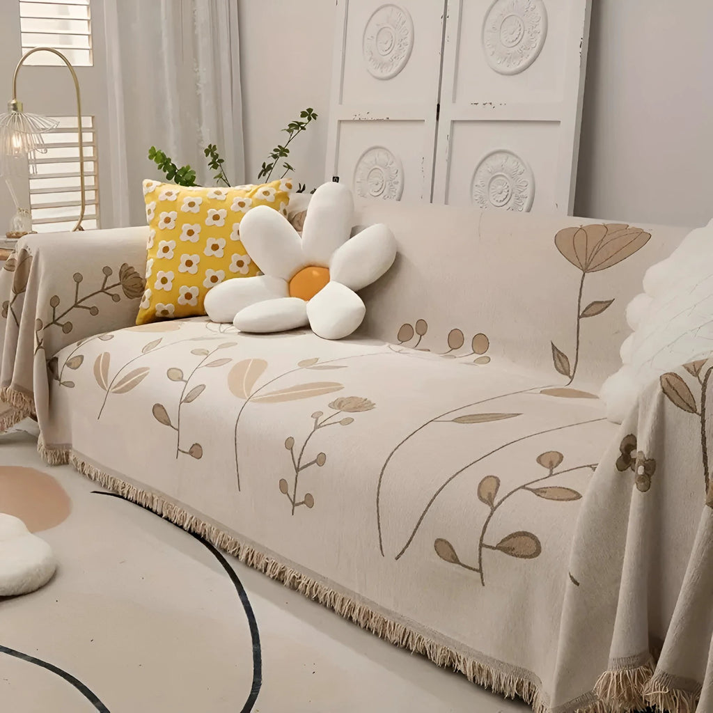 Modern Bloom Reversible Sofa Cover by Casa & Beyond