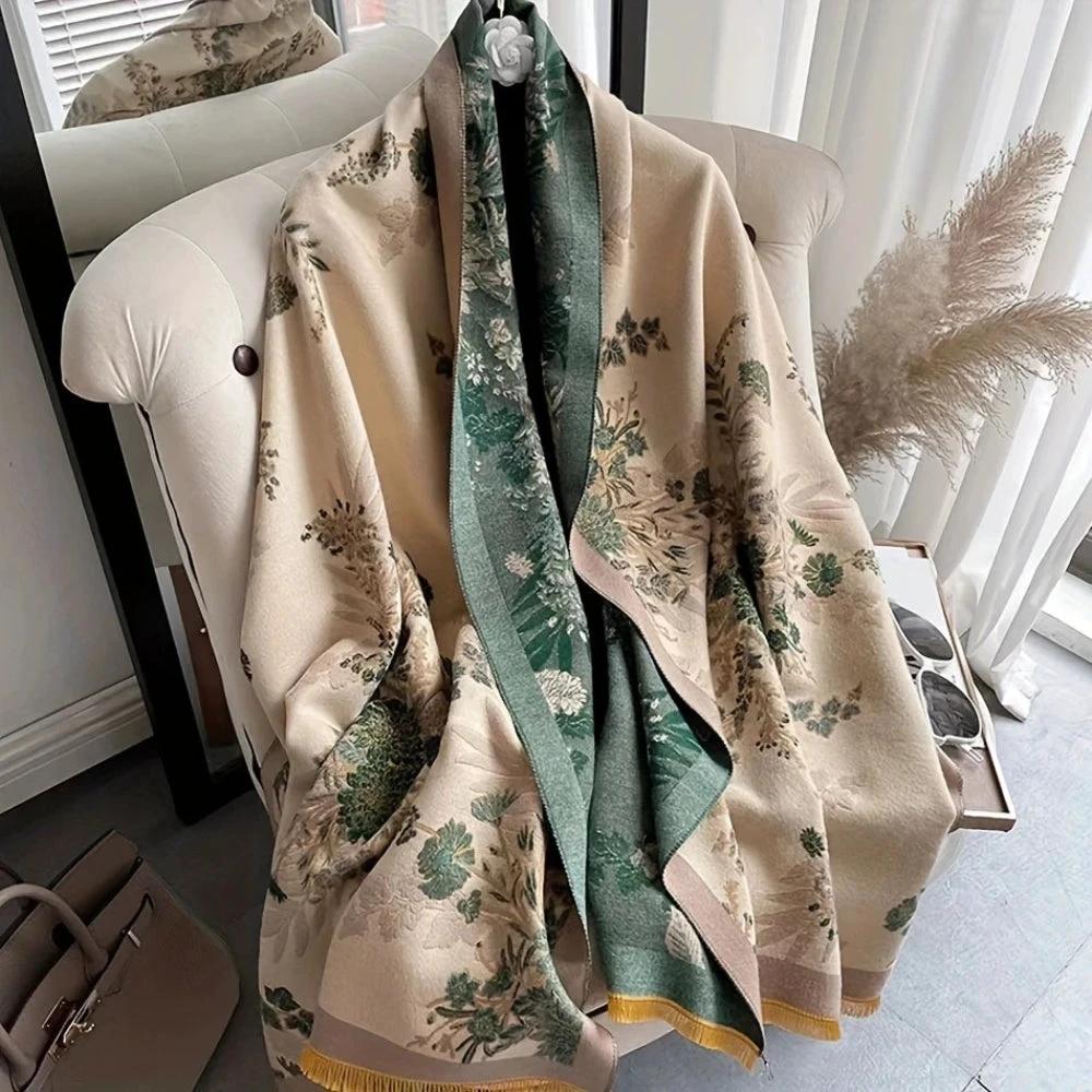 Nuvé Floral Soft Double Sided Scarf by Casa & Beyond