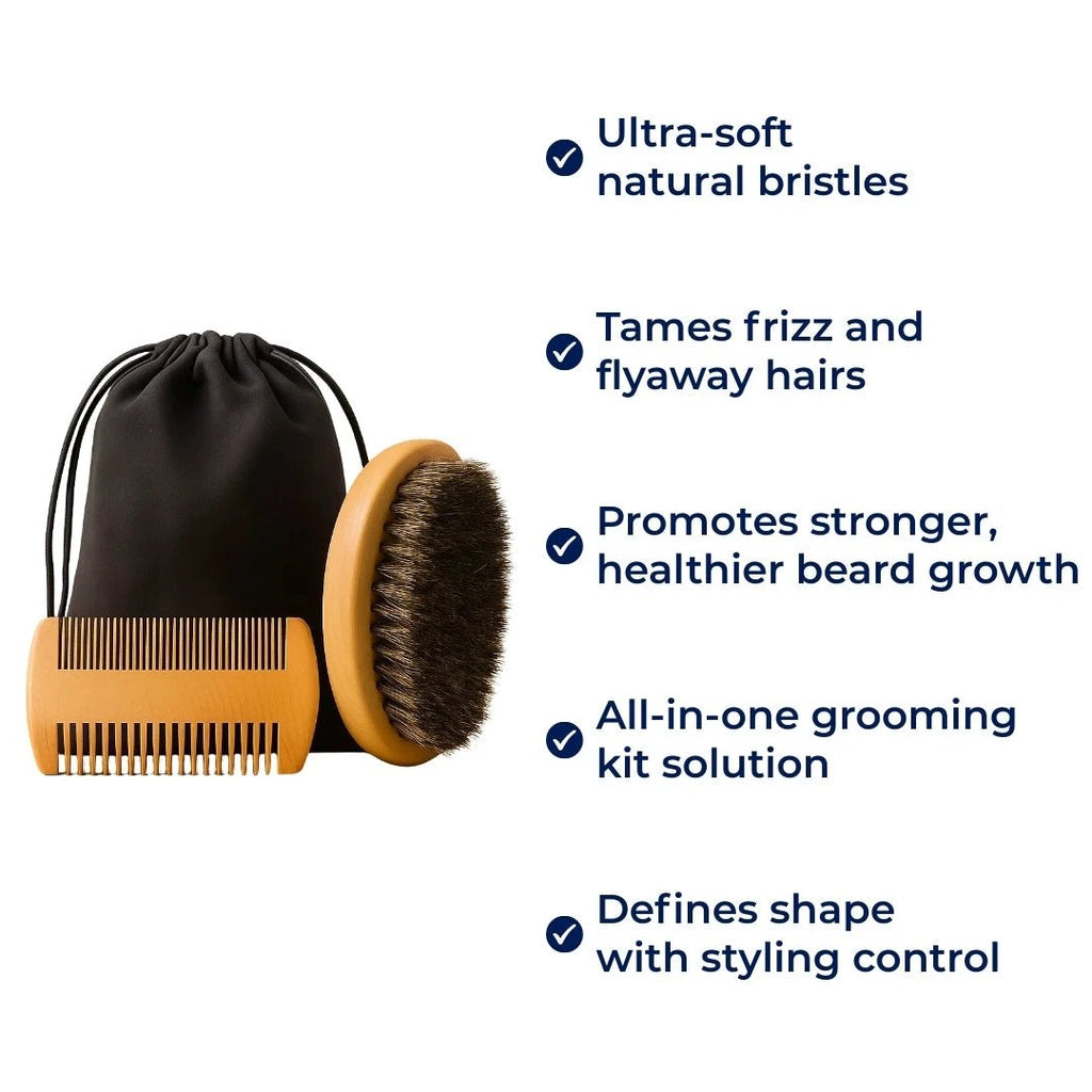 Easy Lather & Frizz Control – Soft Bristles – Skin-Friendly Grooming – Perfect Daily Beard Care for Men Bowlift by Bowlift