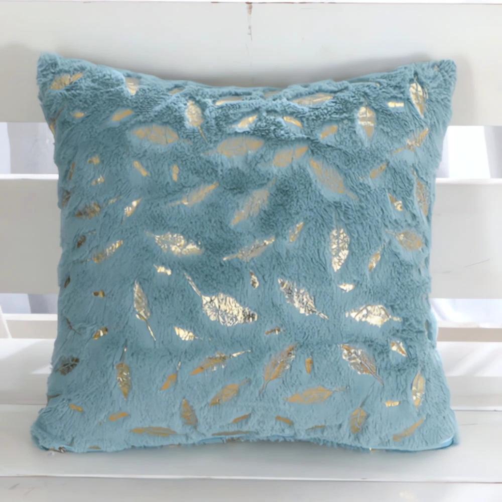Golden Leaf Velvet Cushion Covers by Casa & Beyond