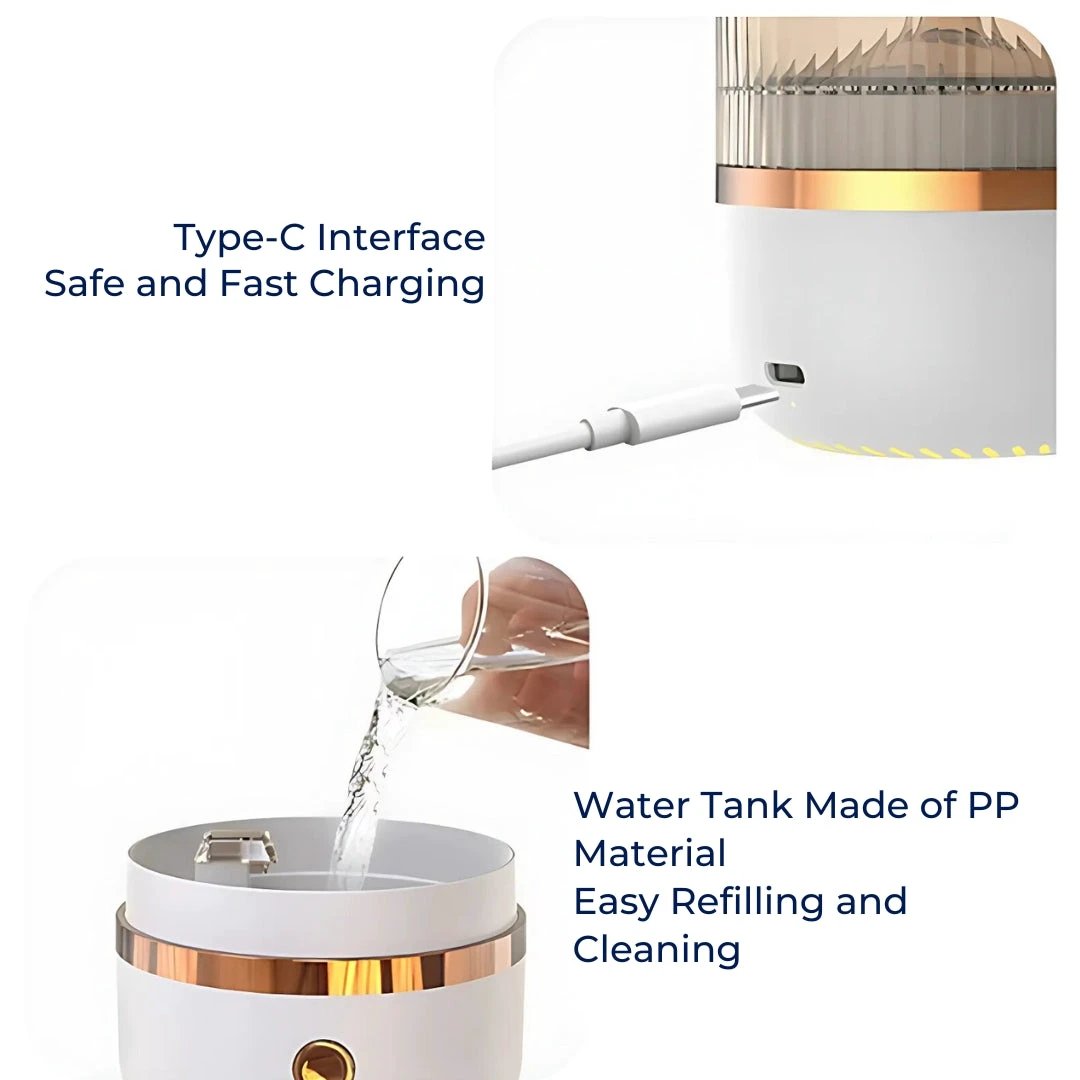 SereniGlow Crystal Salt Humidifier | USB Aroma Diffuser – Night Light & Air Purifier – For Relaxation, Stress Relief & Improved Air Quality Bowlift by Bowlift