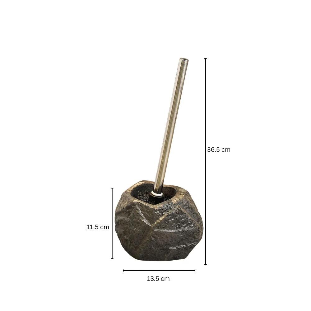 Retro Stone Ceramic Toilet Brush by Casa & Beyond