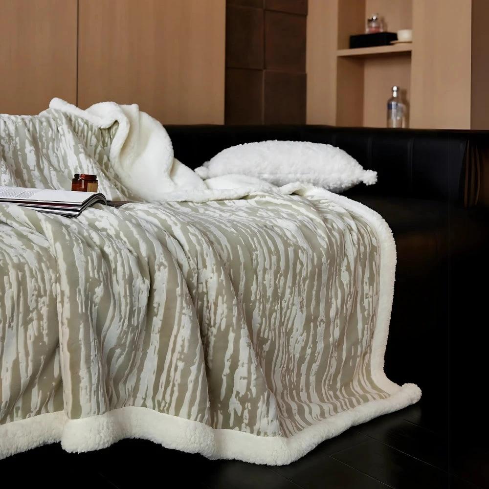 Bark-Inspired Snuggle Blanket by Casa & Beyond