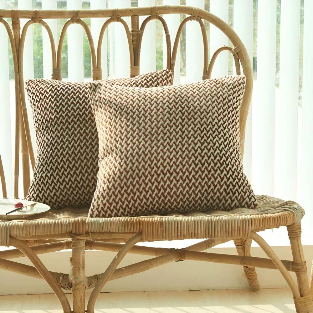 Lush Chevron Cushion Covers by Casa & Beyond