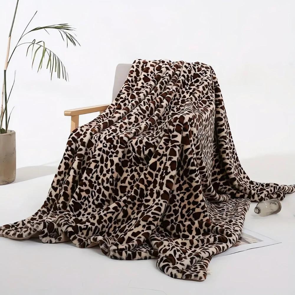 Wild Elegance Leopard Print Blanket by Casa & Beyond
