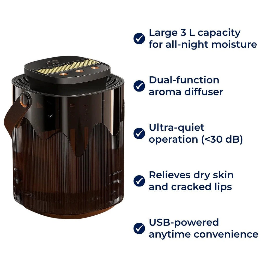Essential Oil Aroma – Quiet 3 L Tank – Relieves Dry Air, Soothes Skin & Improves Sleep Quality Bowlift by Bowlift