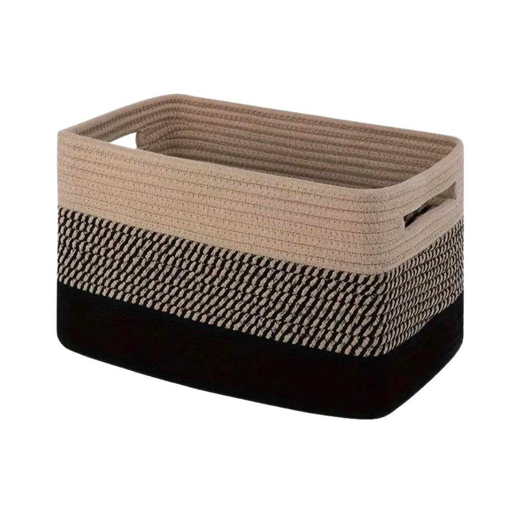 Woven Cotton Rope Storage Basket by Casa & Beyond
