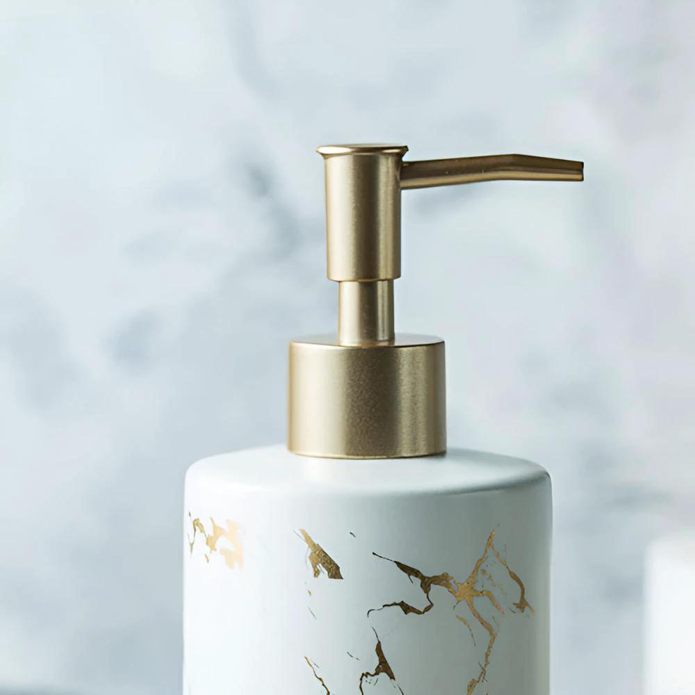 Golden Marble Luxe Dispenser by Casa & Beyond