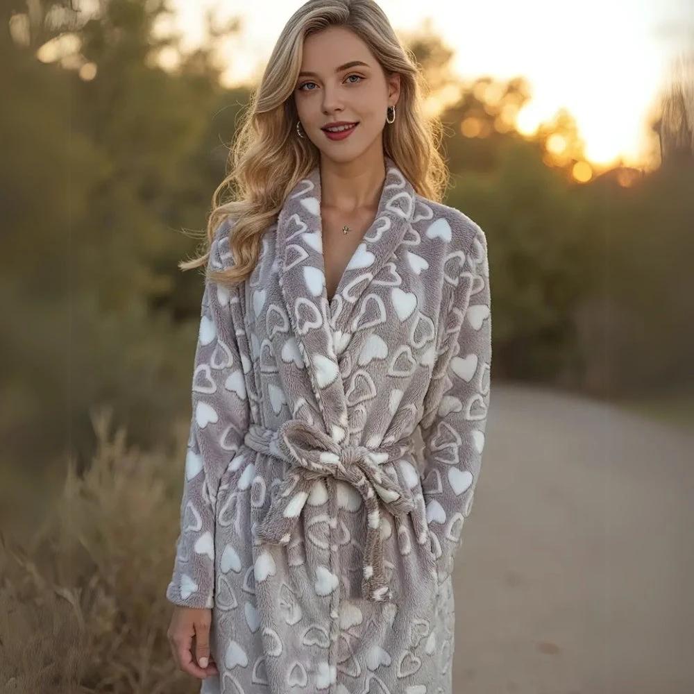 Plush Fleece Bathrobe by Casa & Beyond