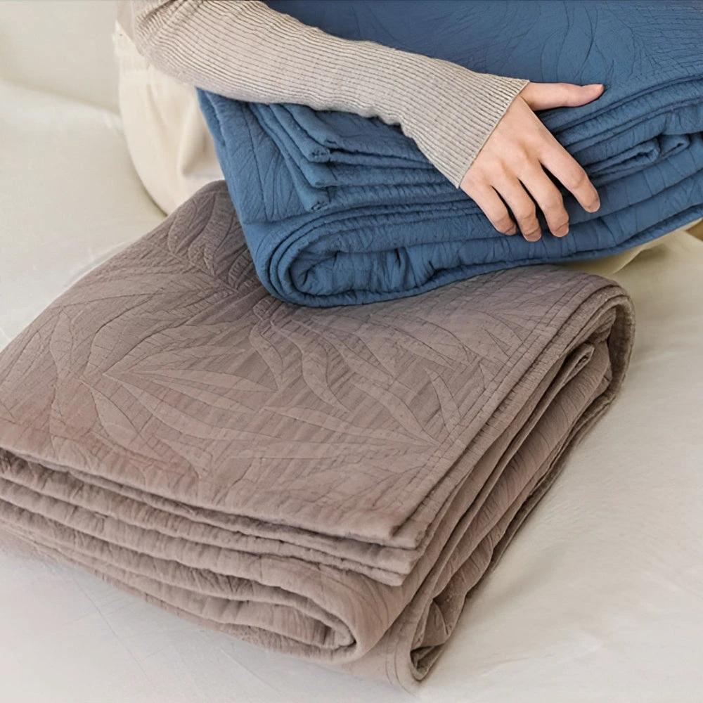 Soft Leaf Cotton Blanket by Casa & Beyond