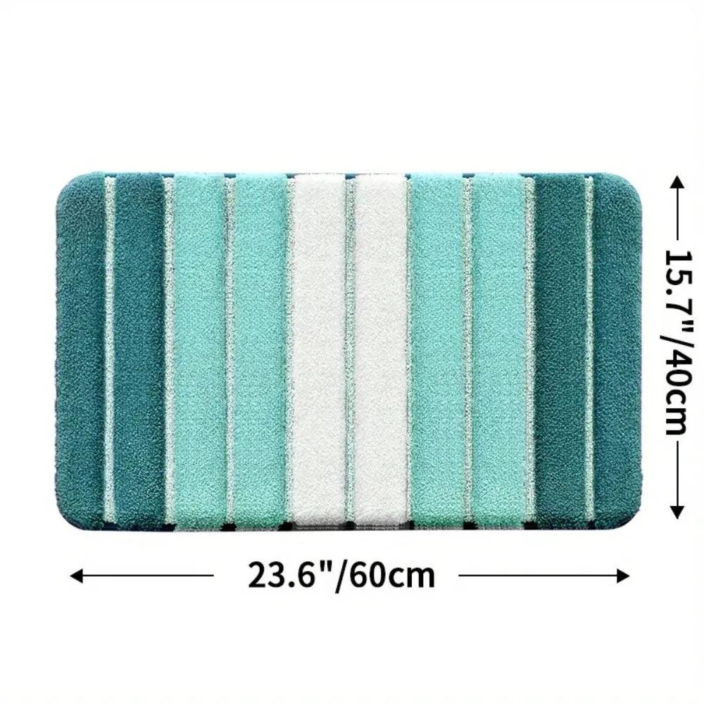 Lumiere Striped Absorbent Bath Mat by Casa & Beyond