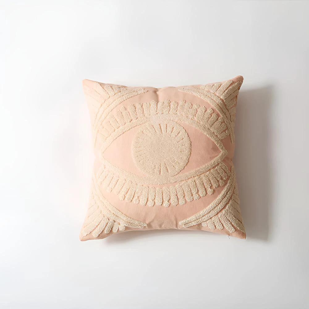 Boho Eye Embroidered Cushion Cover by Casa & Beyond