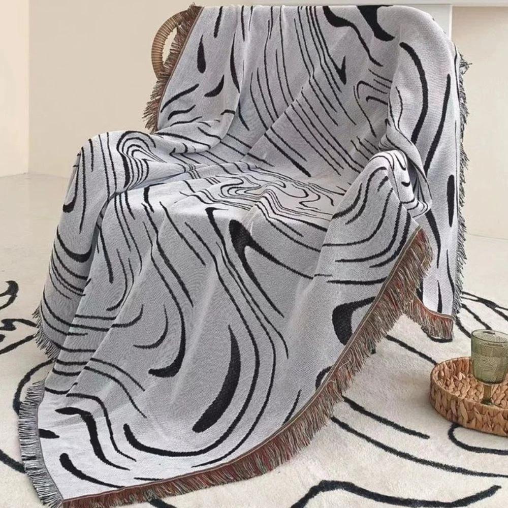 Marble Woven Throw Blanket by Casa & Beyond
