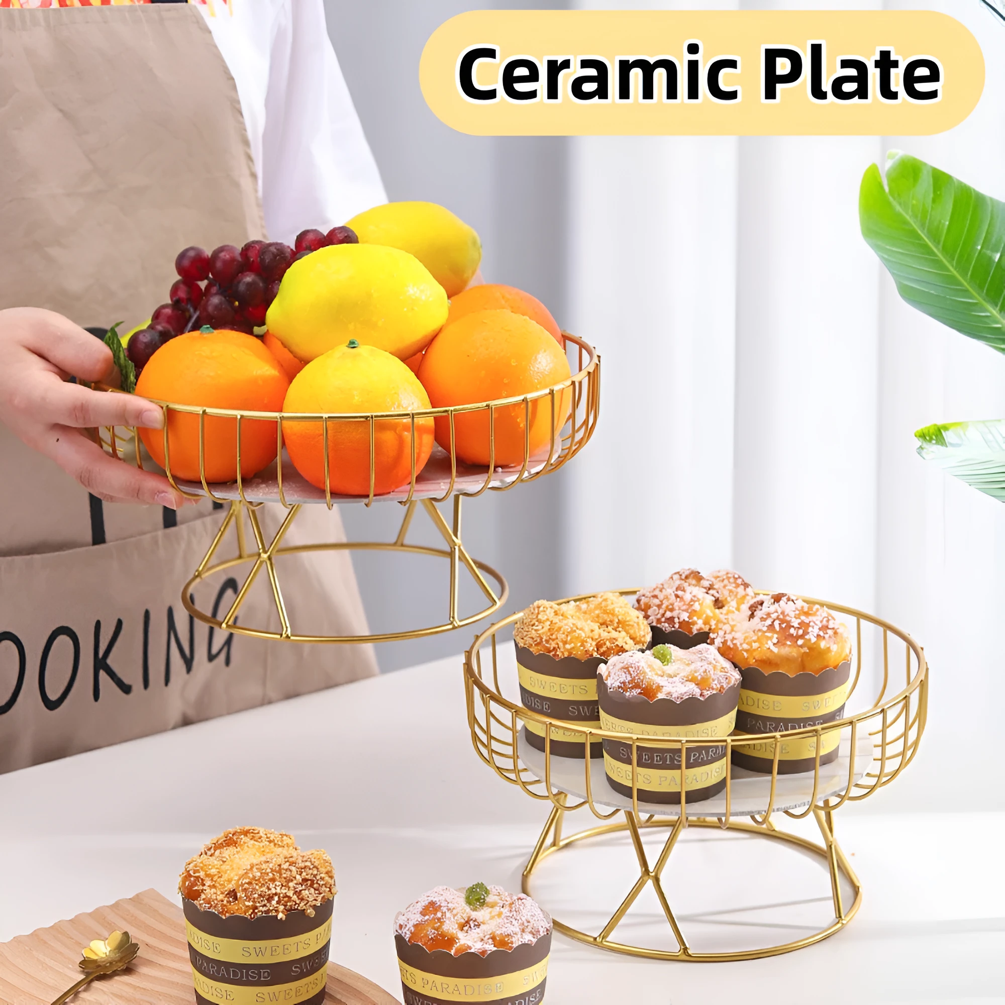 Luxury Ceramic Marble Serving Tray by Casa & Beyond