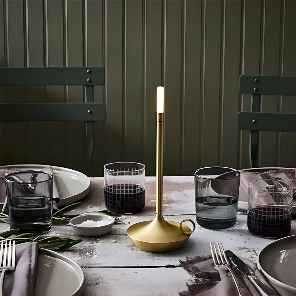 Portable Cylindrical Table Lamp by Casa & Beyond