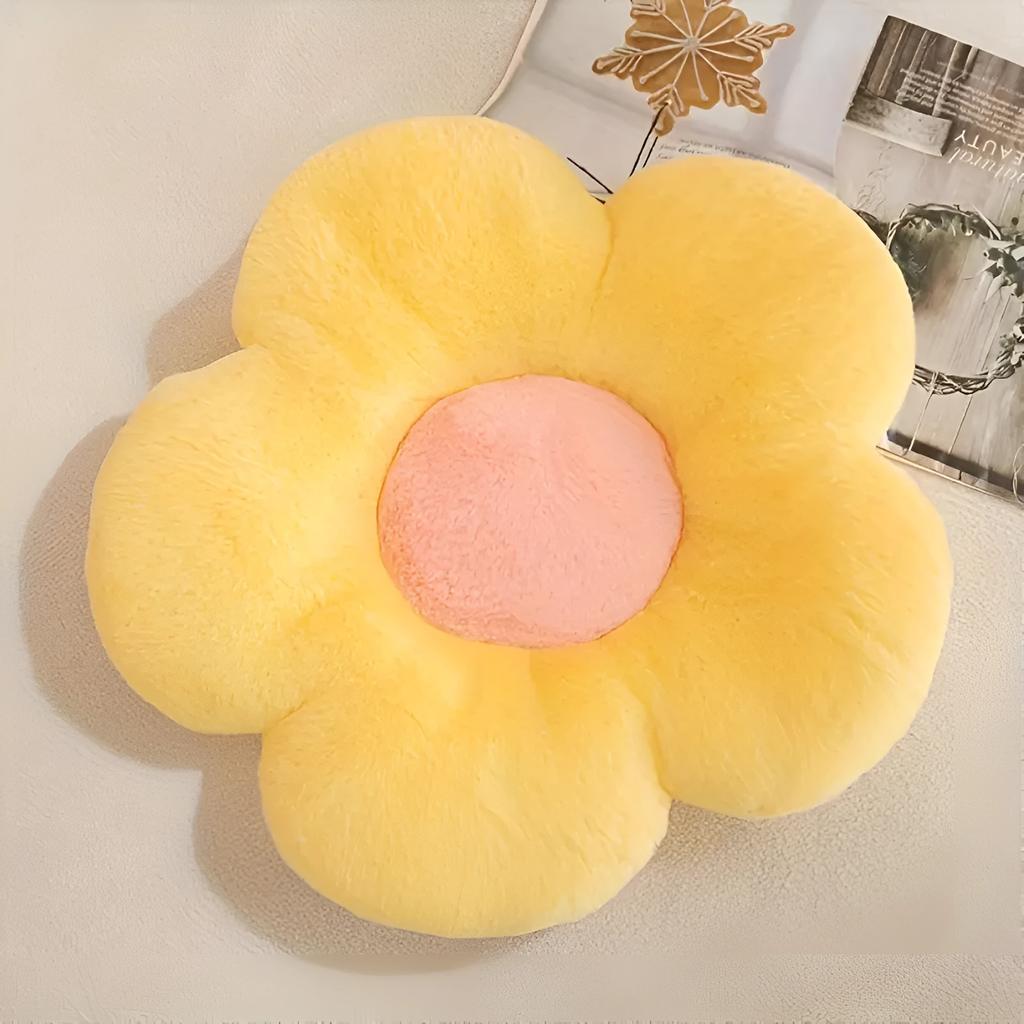 Plush Flower Seating Cushion by Casa & Beyond