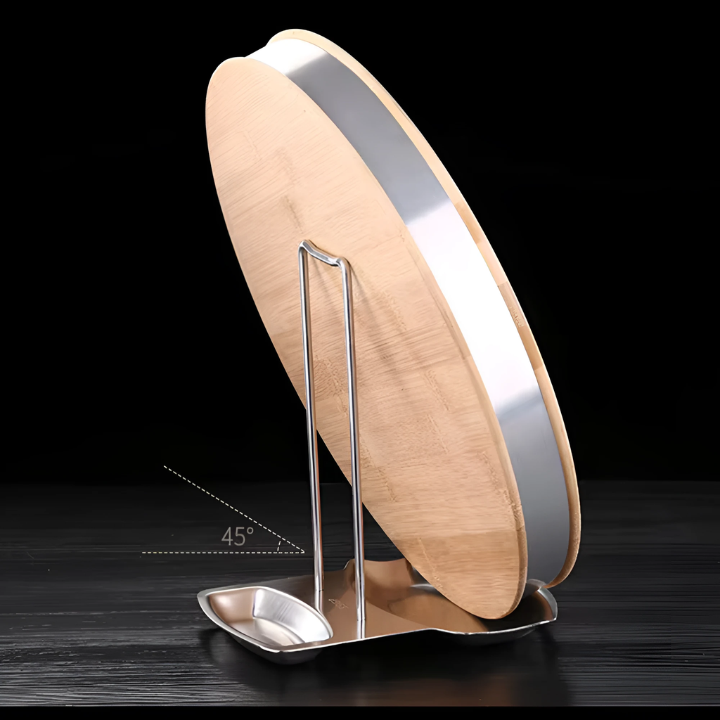 Sleek Pot Lid Holder Rack by Casa & Beyond