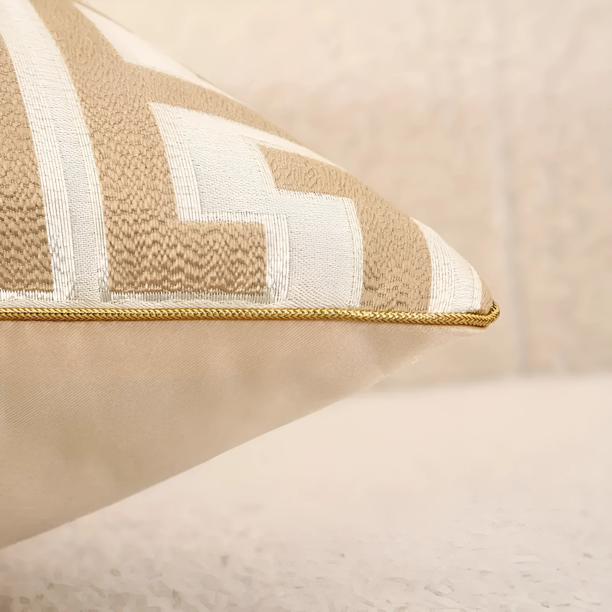 Geometric Jacquard Luxury Cushion Cover by Casa & Beyond