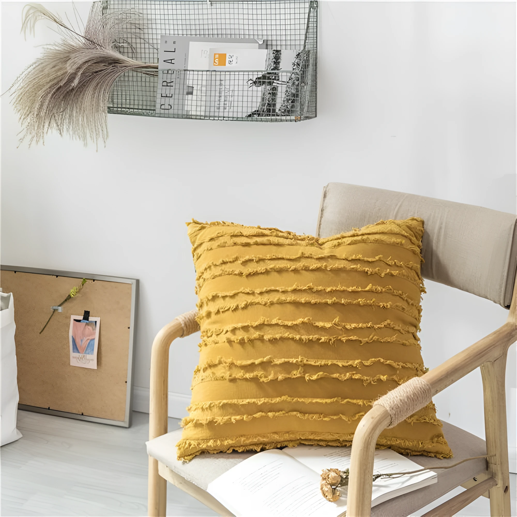 Bohemian Fringe Cushion Cover by Casa & Beyond