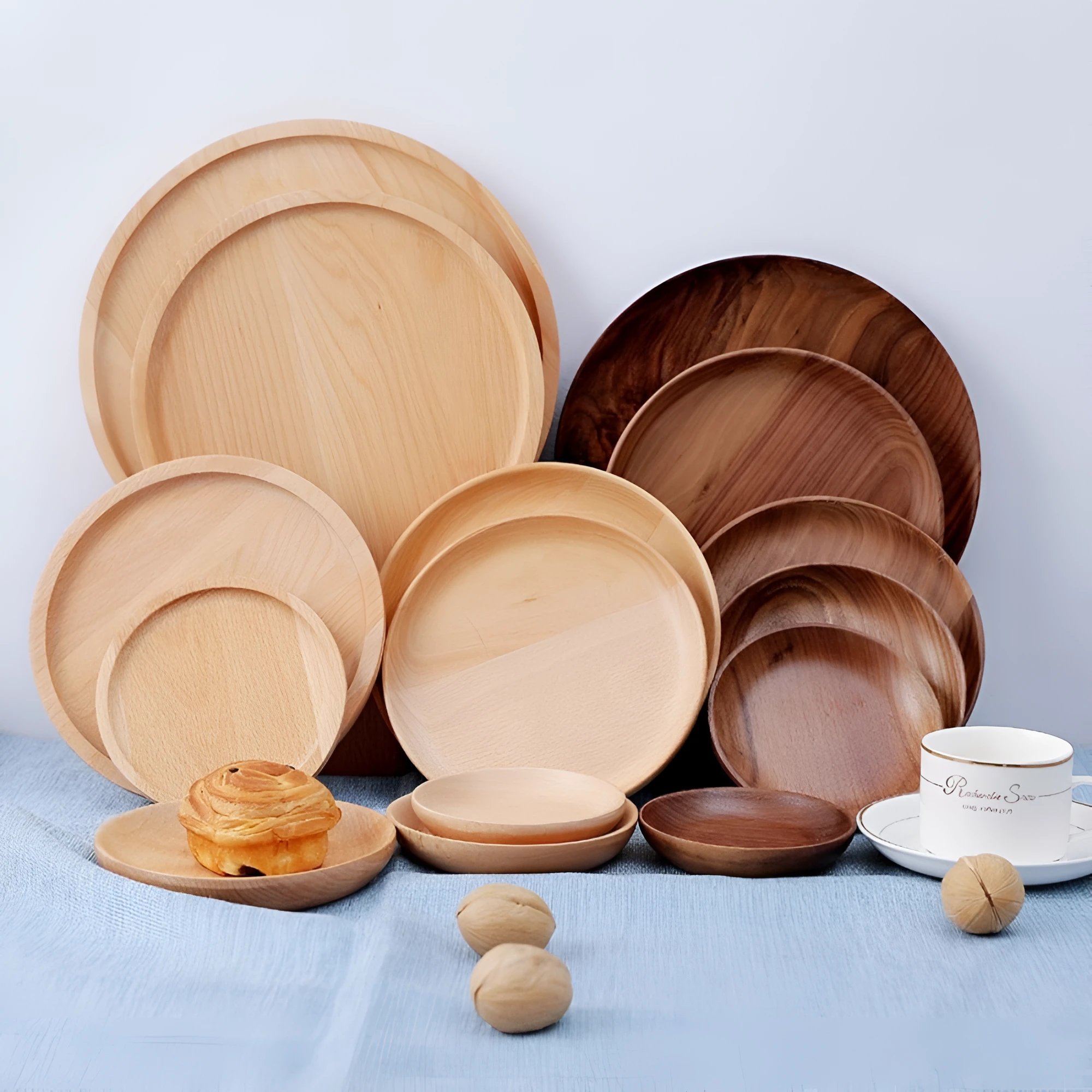 Handcrafted Walnut Wood Plate by Casa & Beyond