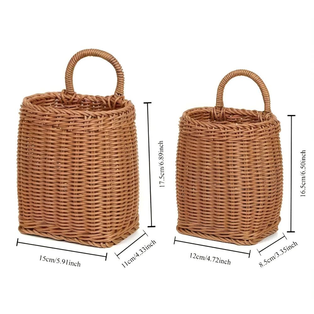 Willow Rattan Woven Storage Basket by Casa & Beyond