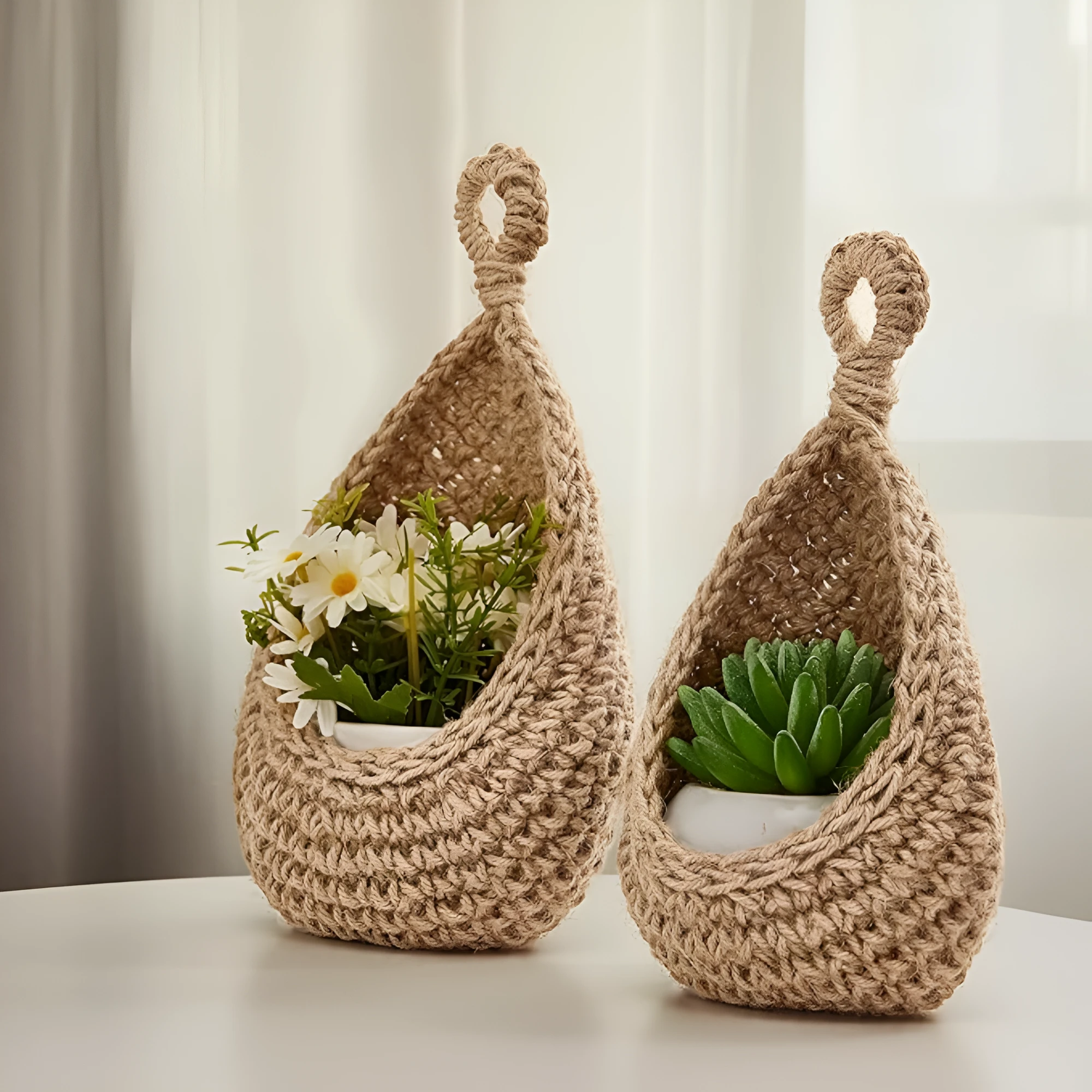 Handcrafted Boho Hanging Basket by Casa & Beyond