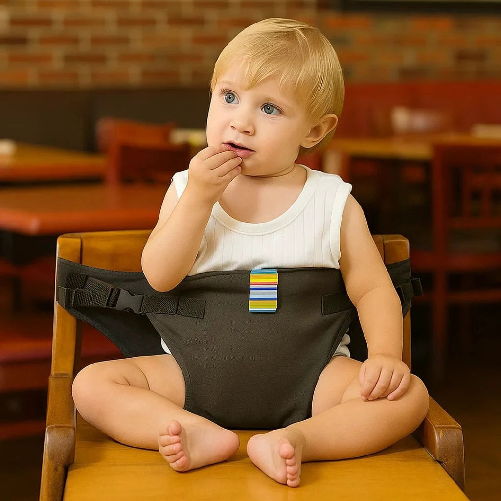 SeatGuard | Baby Chair Harness – Secure Adjustable Fit – Breathable Cotton Fabric – Portable Dining Safety Solution for Travelling Parents Bowlift by Bowlift