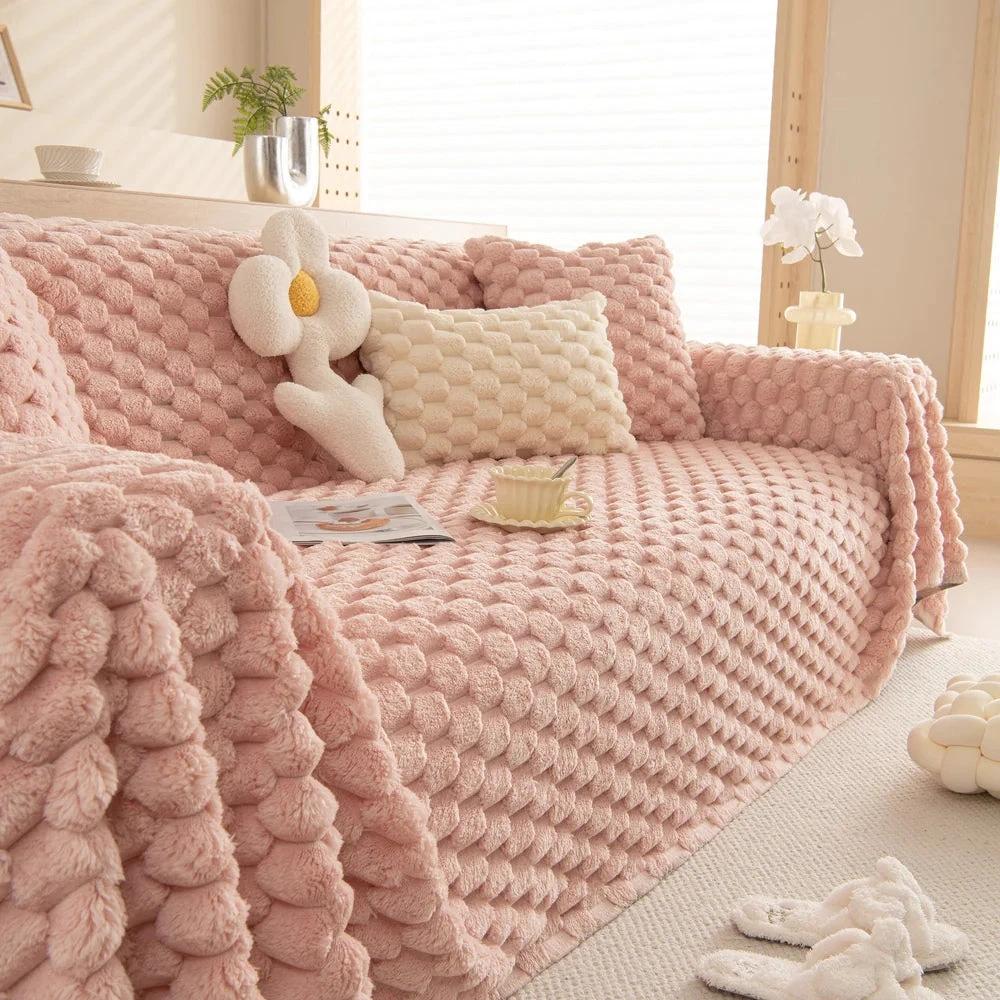 Tufted Rabbit Faux Sofa Cover by Casa & Beyond