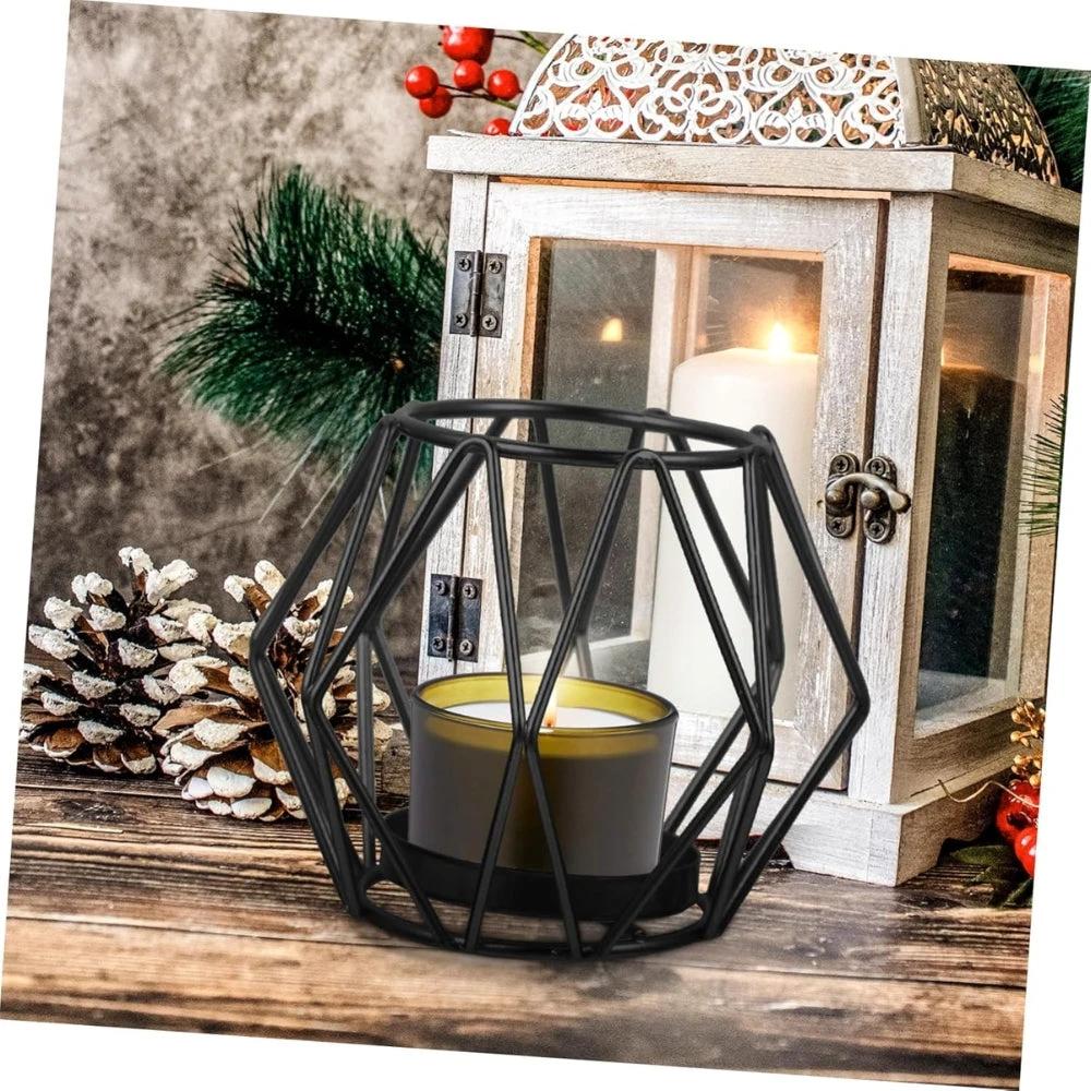 Wireframe Sleek Iron Candle Holder by Casa & Beyond
