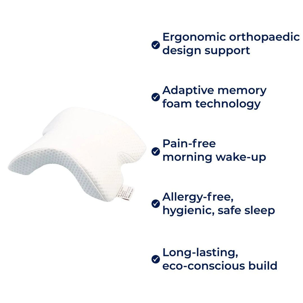 Spine Relief & Posture Alignment – Contour Memory Foam – Pain-Free Deep Sleep Support Bowlift by Bowlift
