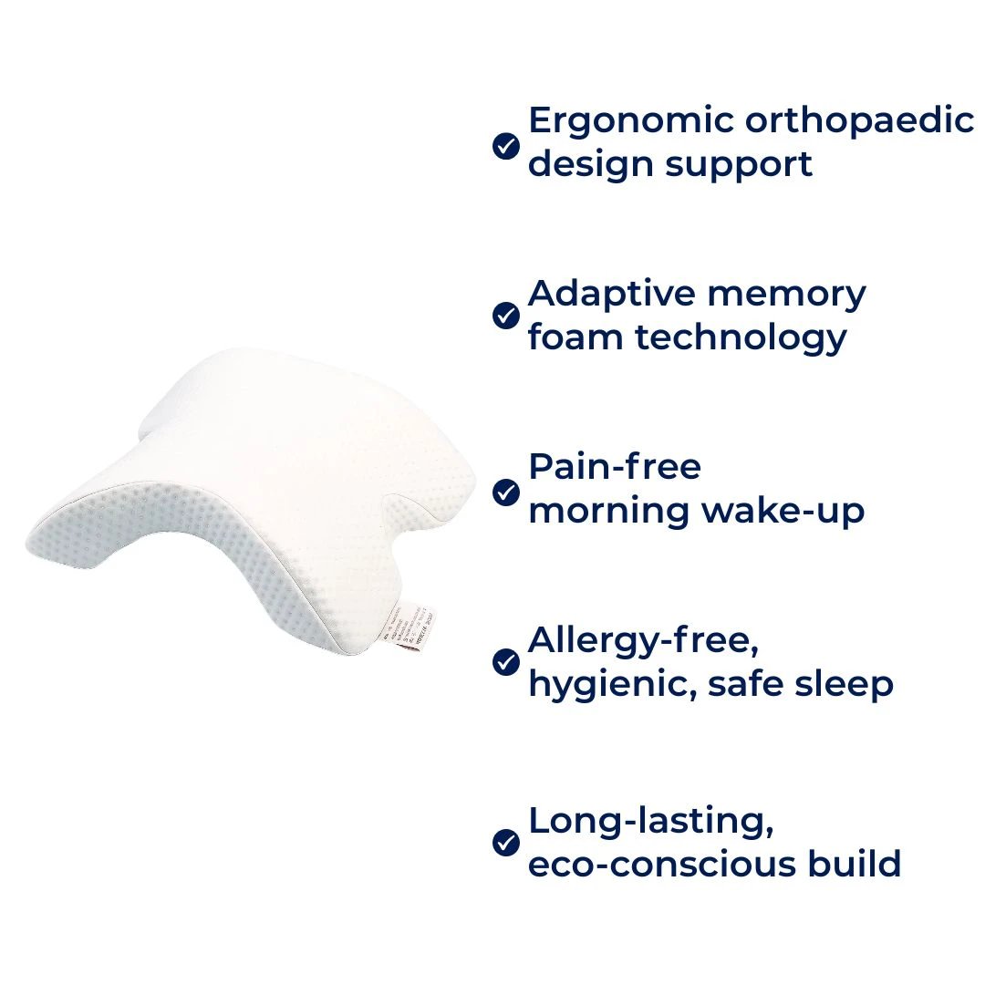 Spine Relief & Posture Alignment – Contour Memory Foam – Pain-Free Deep Sleep Support Bowlift by Bowlift