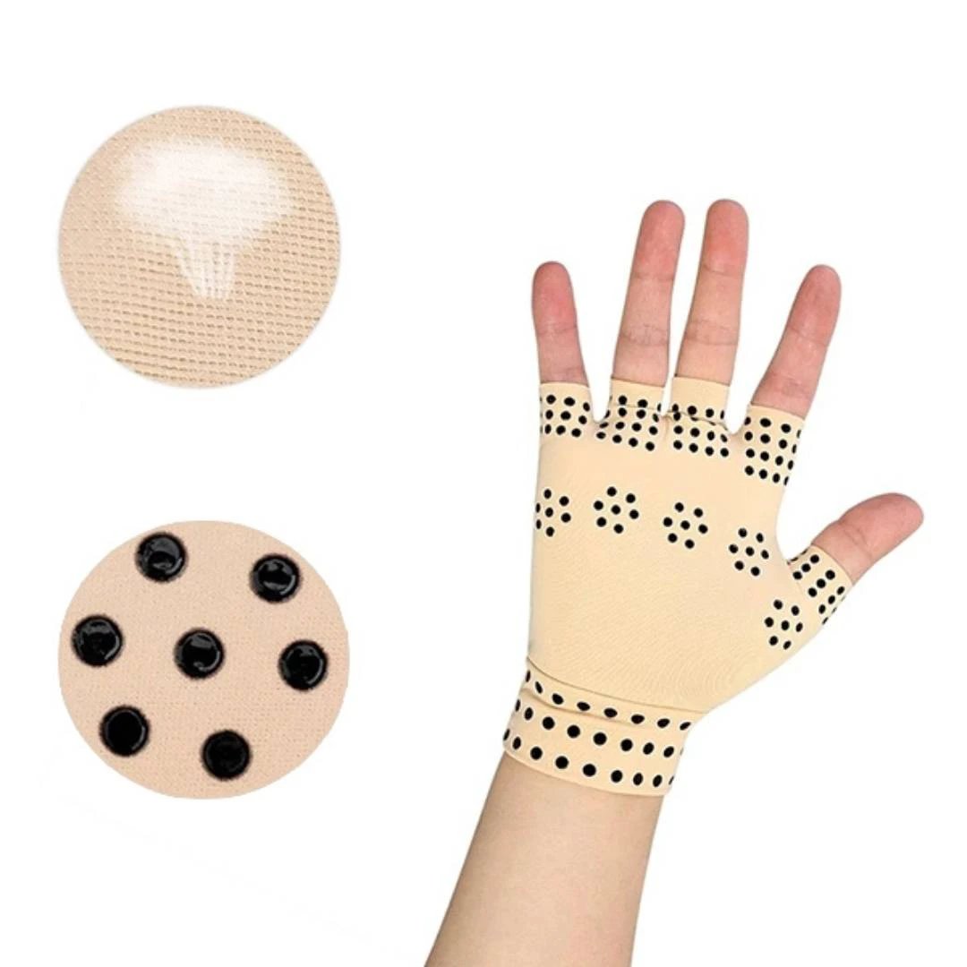 ThermaFlex Fingerless Arthritis Gloves | Magnetic Compression Gloves for Arthritis Pain Relief - Improved Circulation - Reduced Swelling Bowlift by Bowlift