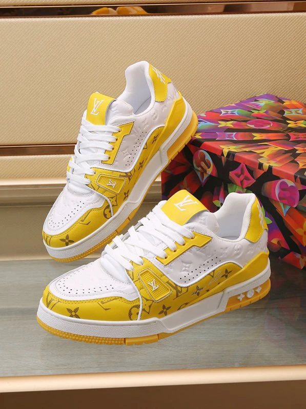 Luxury Trainer Sneakers Shoes #54 Signature Yellow and White by Air Jordan