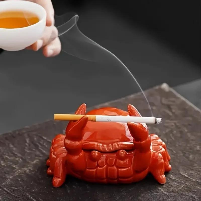 CrabbySmoke – Unique crab-shaped ashtray with lid Bowlift by Bowlift