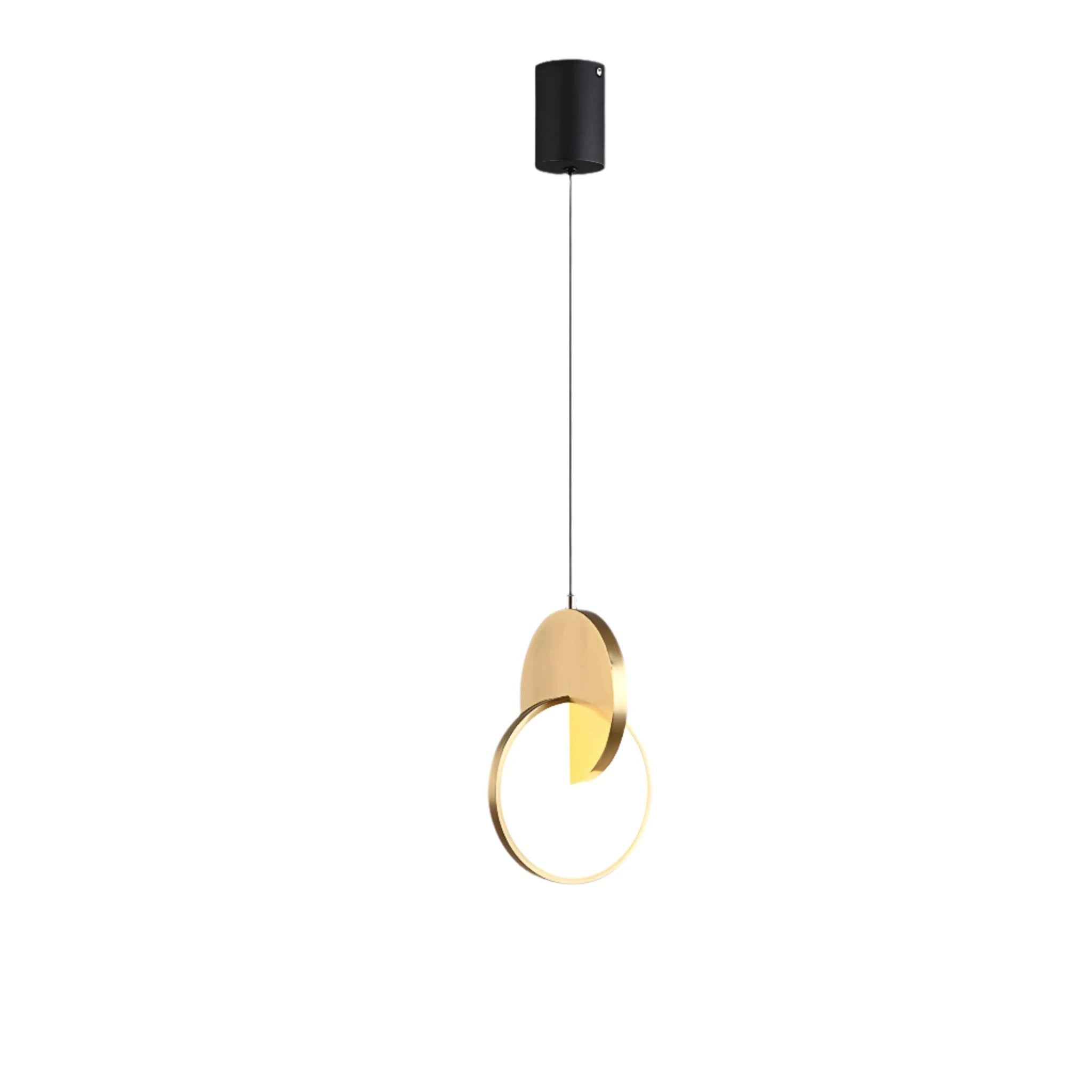 Modern Scandinavian LED Pendant Lamp with Round Frame and Warm Glow Bowlift by Bowlift