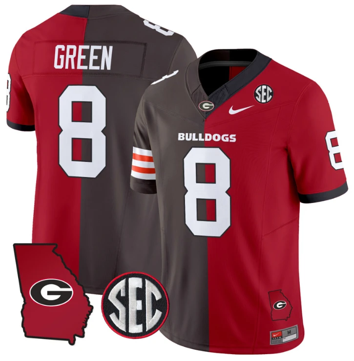 A.J. Green Jersey #8 Georgia Bulldogs Split Vapor Football Stitched by NCAA Football Jersey