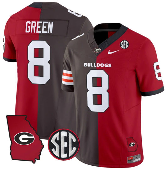 A.J. Green Jersey #8 Georgia Bulldogs Split Vapor Football Stitched by NCAA Football Jersey
