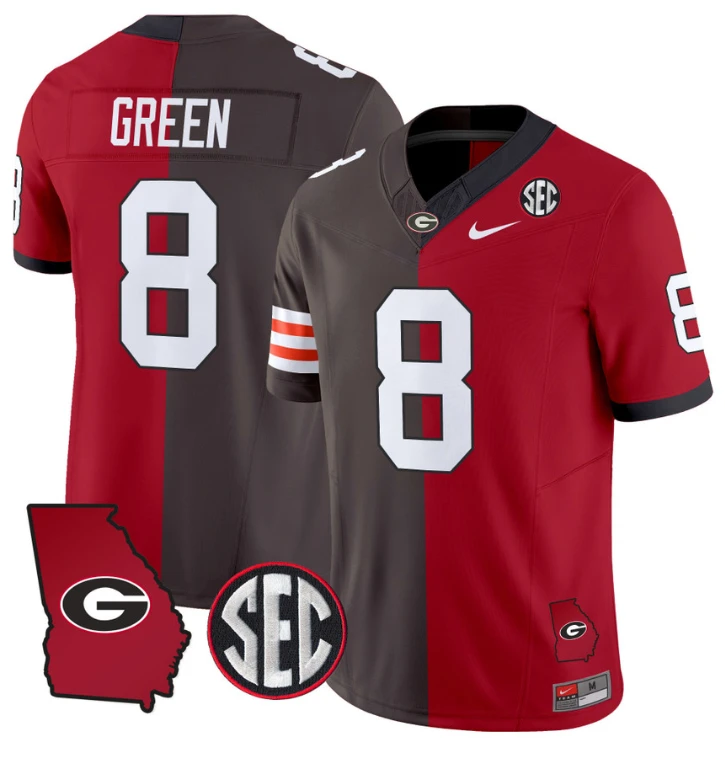 A.J. Green Jersey #8 Georgia Bulldogs Split Vapor Limited Football Stiched by My Store