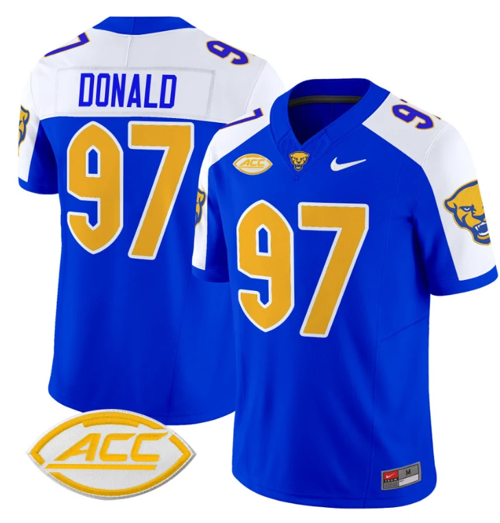 Aaron Donald Jersey #97 Pittsburgh Panthers Vapor Limited College Football Stitched Royal Alternate by My Store