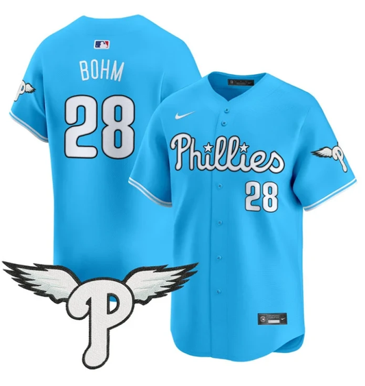 Alec Bohm Jersey #28 Philadelphia Phillies 2025 Vapor Premier Limited Stitched Light Blue by My Store
