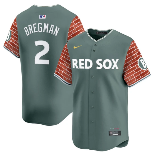 Alex Bregman Jersey #2 Boston Red Sox 2025 Fenway Red Brick Style Vapor Premier Stitched Navy by My Store